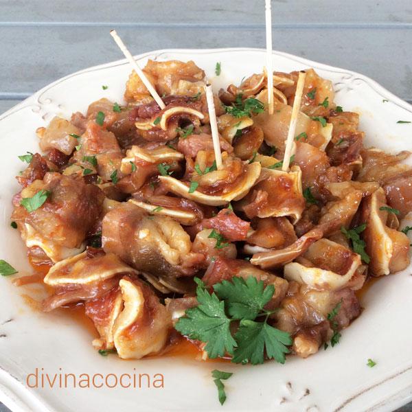 oreja de cerdo al ajillo oreja de cerdo al ajillo