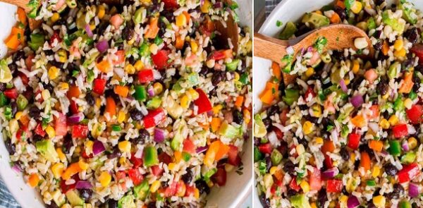 ARROZ EN UNA ENSALADA,¿ TE PARECE LOCO? RECETA MIRA ESTA PREPARACIÓN DE MI ENSALADA DE ARROZ, Si te gusta dinos HOLA y dale a Me Gusta MIREN…