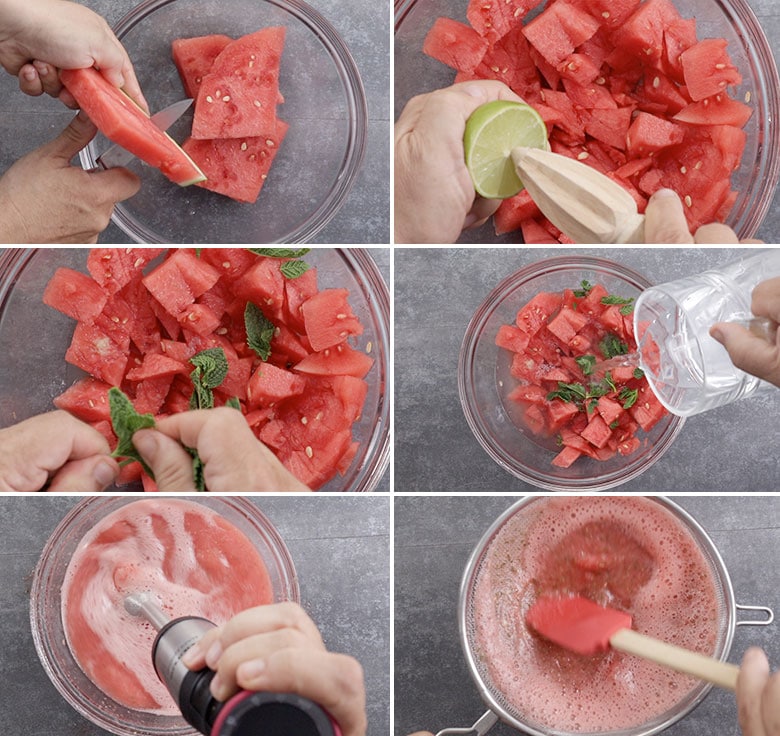 agua fresca de sandia hierbabuena paso paso agua fresca de sandia hierbabuena paso paso