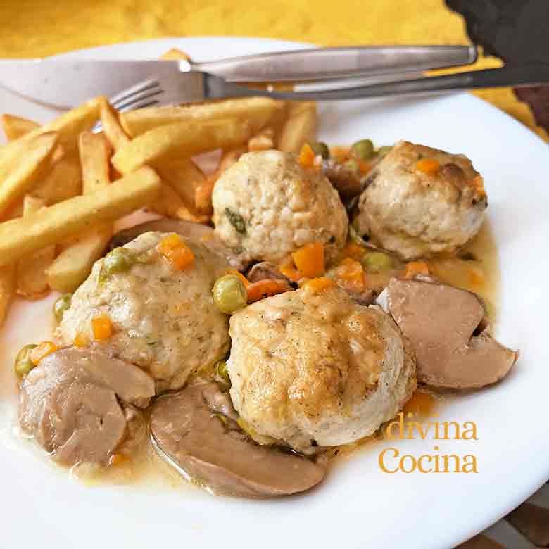 albondigas de pollo con verduras albondigas de pollo con verduras