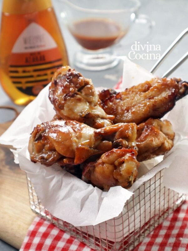 Alitas de pollo a la miel