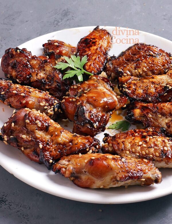 Alitas de pollo teriyaki en freidora de aire