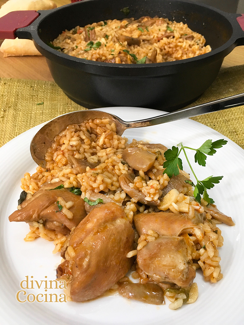 arroz con pollo y setas arroz con pollo y setas