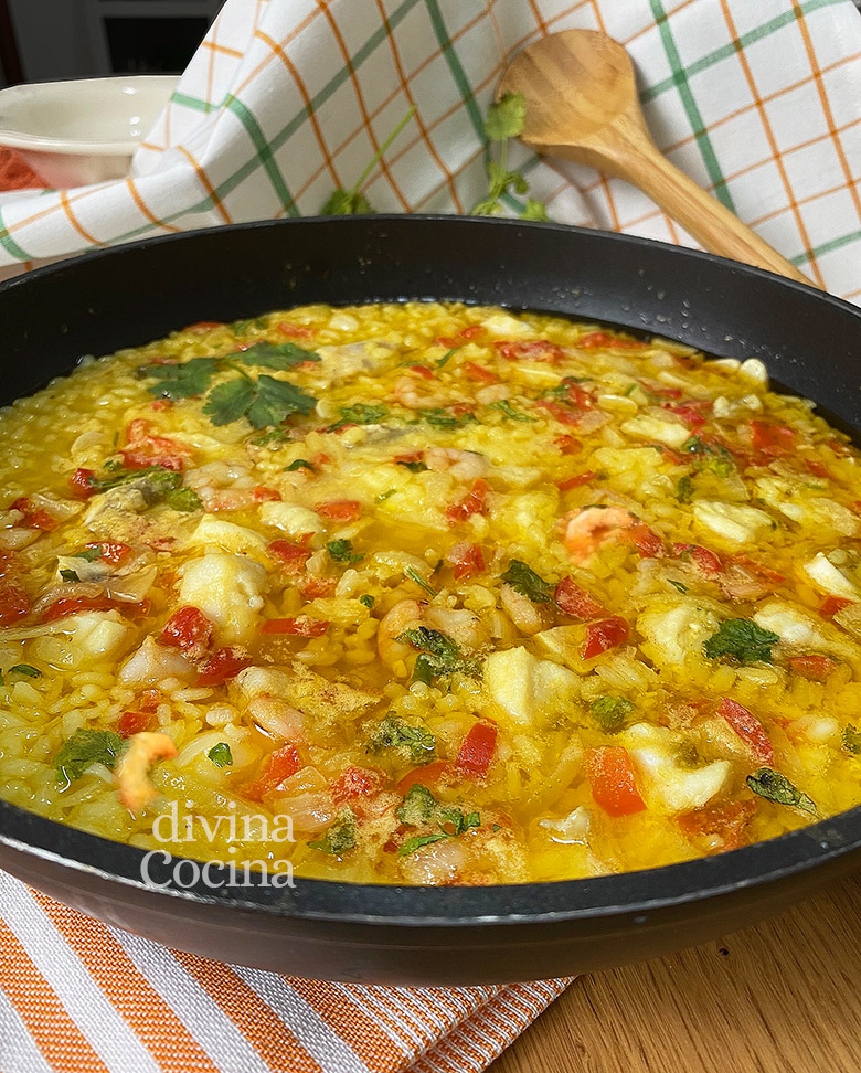 arroz tamboril con rape 