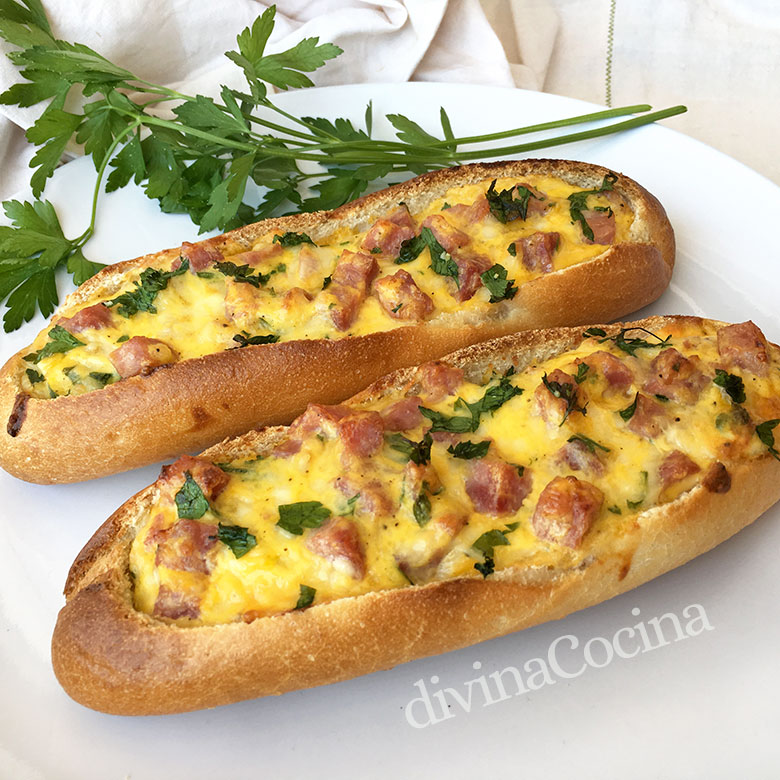 baguettes rellenas de jamon y queso