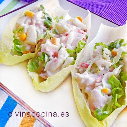 barquitas de endivias para navidad barquitas de endivias para navidad