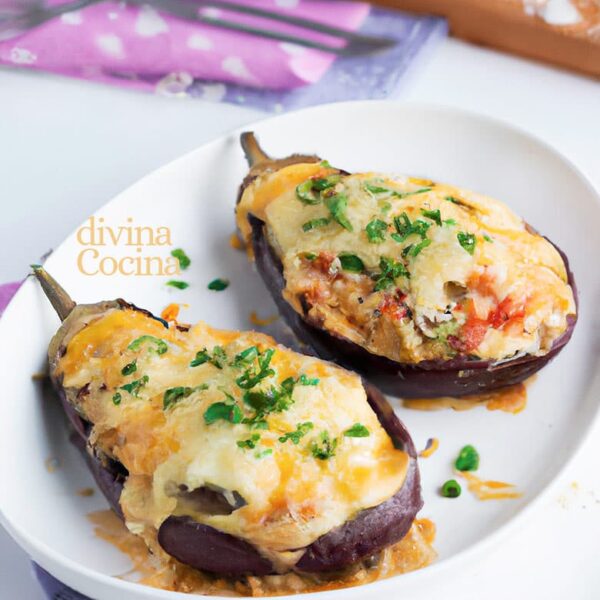 Berenjenas rellenas en freidora de aire – airfryer