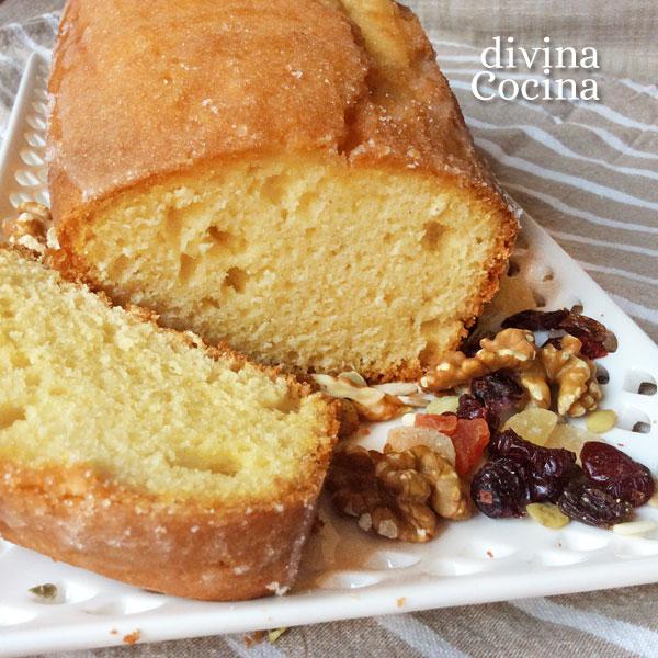 Bizcocho con flan de sobre