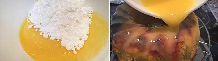 glaseado del bizcocho de mango glaseado del bizcocho de mango