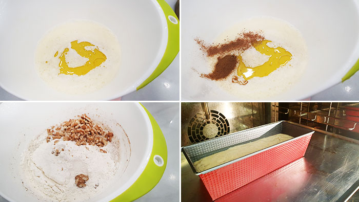 Bizcocho de nueces, nata y canela paso a paso Bizcocho de nueces, nata y canela paso a paso