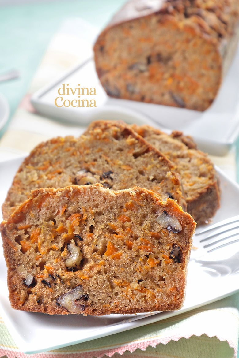 bizcocho de zanahoria sin azucar