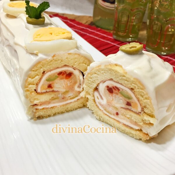 Brazo gitano salado relleno