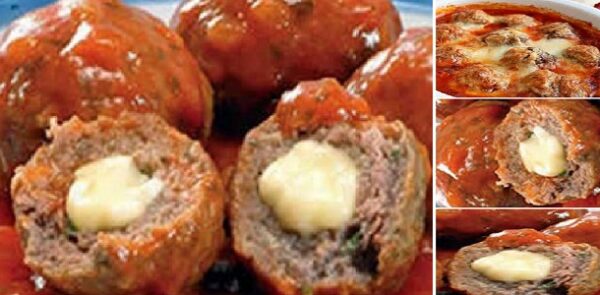 CREMA EN SALSA: Albóndigas rellenas de queso, Si te gusta dinos HOLA y dale a Me Gusta MIREN…