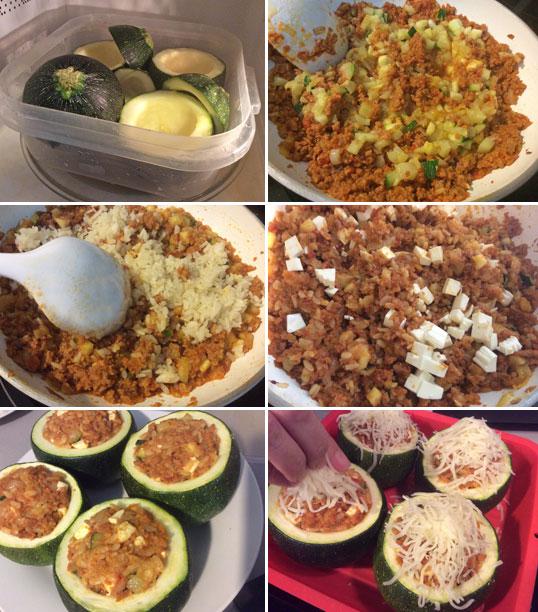 calabacines rellenos de arroz y bolonesa calabacines rellenos de arroz y bolonesa