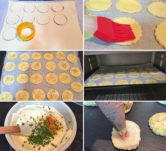 canapes hojaldre paso a paso 