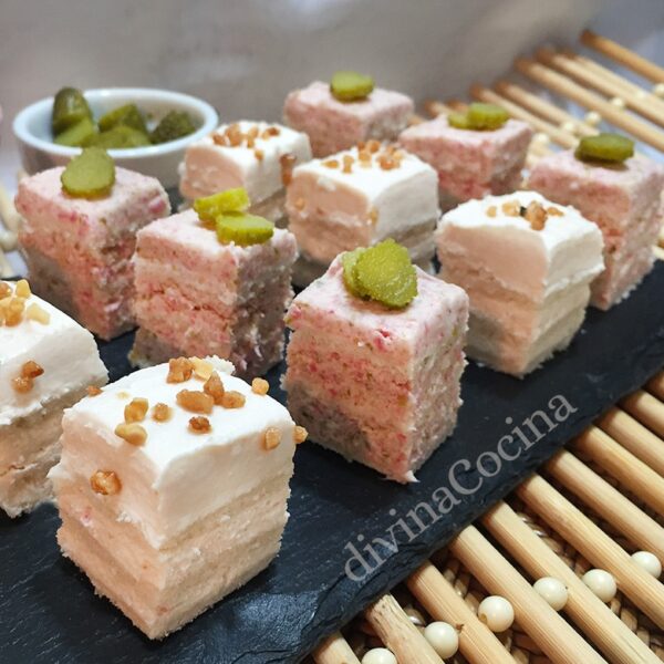 Canapés faciles con pan de molde