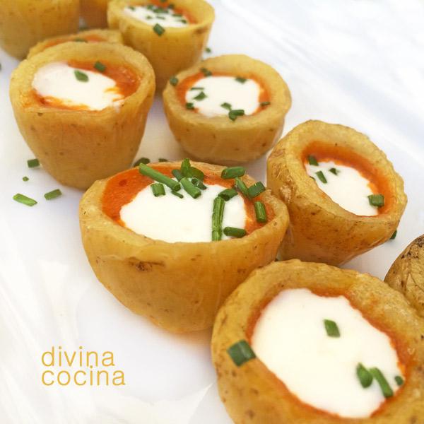 Canastillas de patata rellenas
