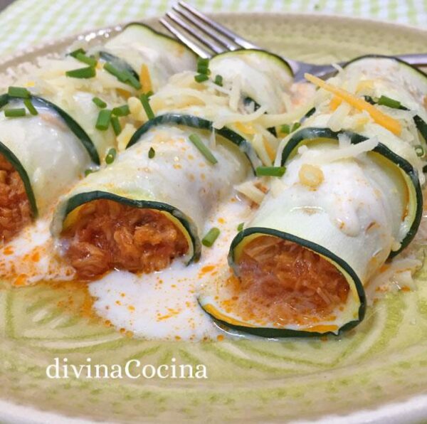 Canelones de calabacín