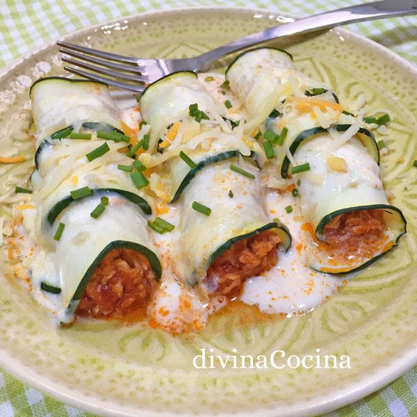 canelones de calabacín canelones de calabacín