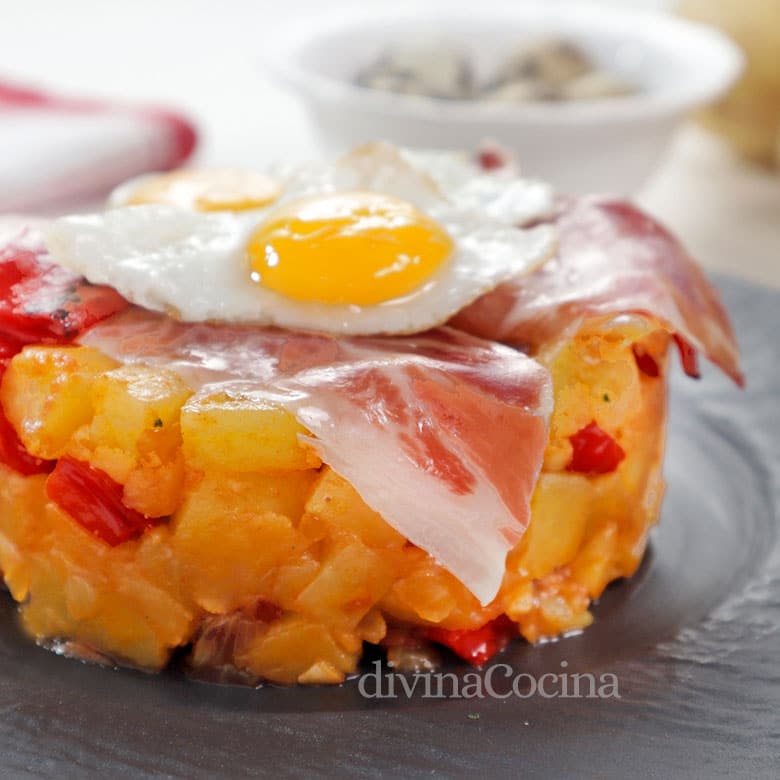 capricho de patatas con huevo timbal