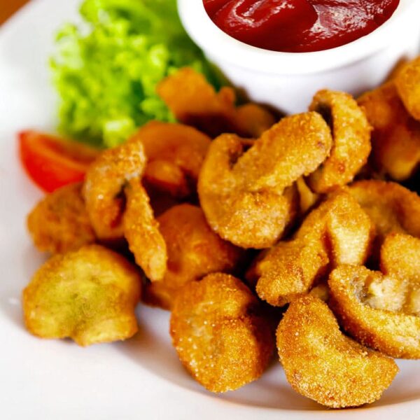 Champiñones empanados