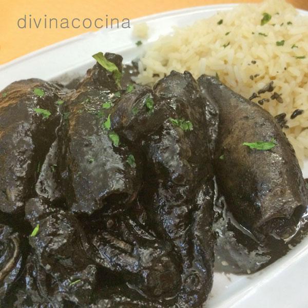 chipirones rellenos en su tinta chipirones rellenos en su tinta