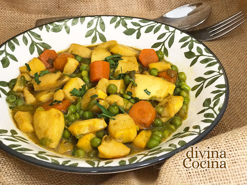 chocos amarillo guisantes plato chocos amarillo guisantes plato