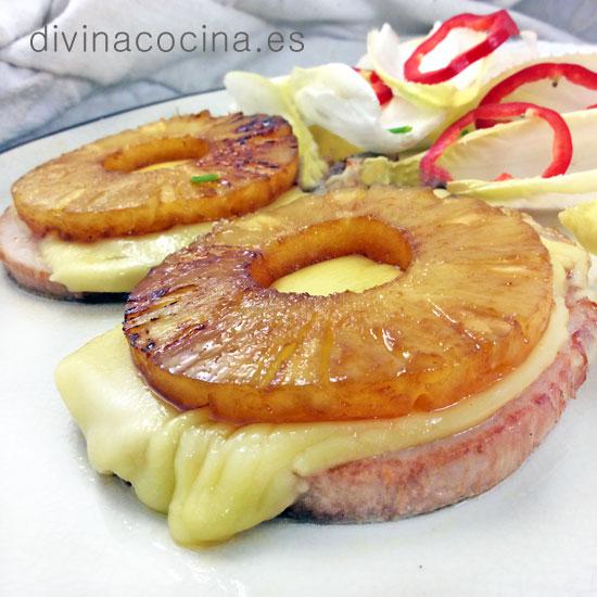 Chuletas de cerdo con piña
