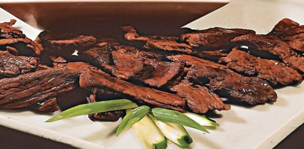 Churrasco com gergelim