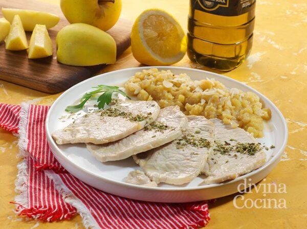 Cinta de lomo con manzanas (o membrillos)