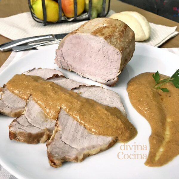 Cinta de lomo de cerdo en leche