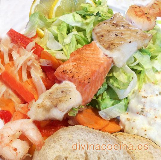 brocheta de pescado Brocheta de pescado