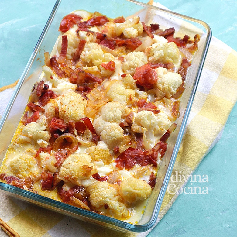 coliflor dorada al horno 