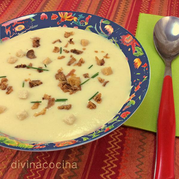 crema de coliflor al curry Crema de coliflor al curry