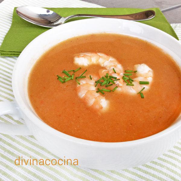 Crema de mariscos