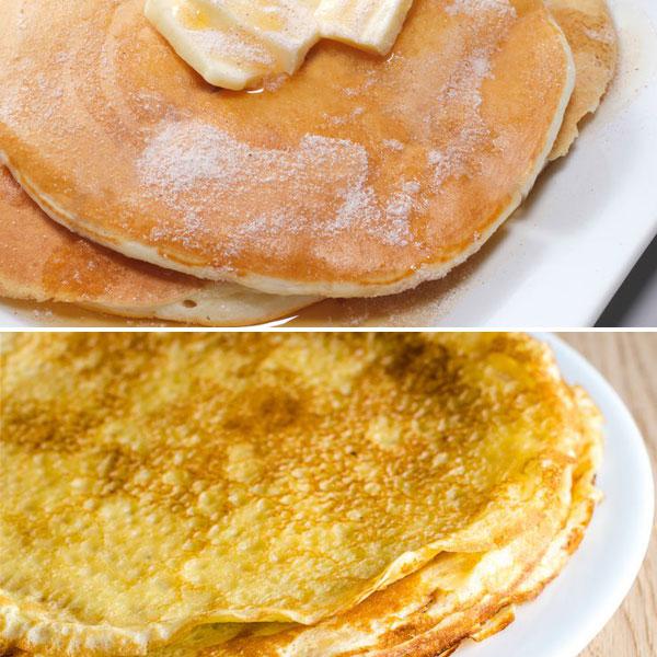 Crepes y tortitas, diferencias y recetas