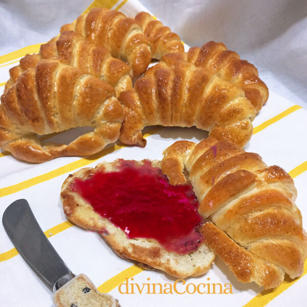 Croissants de masa brioche