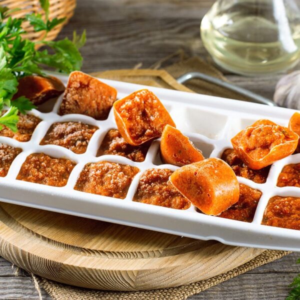 Cubitos de caldo caseros de verduras o carne