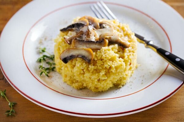 Cuscús con setas