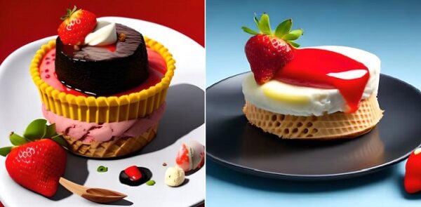 Deliciosas tartaletas de fresas con crema de vainilla y decoración moderna