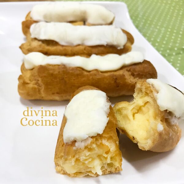 Eclairs rellenos