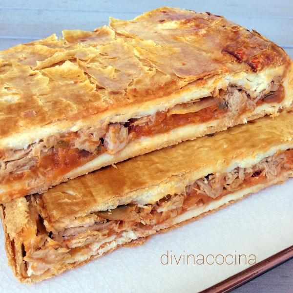 Empanada de atún con pisto