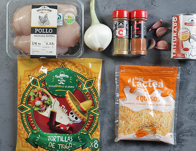 enchiladas de pollo ingredientes