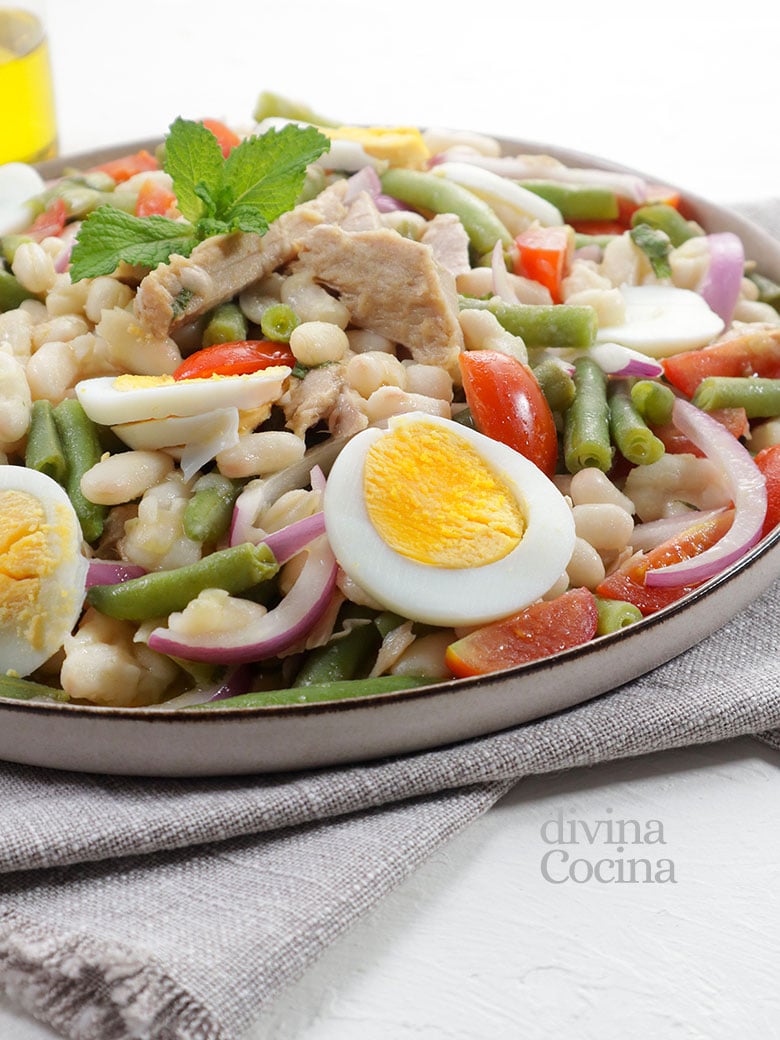 ensalada alubias vinagreta ingredientes