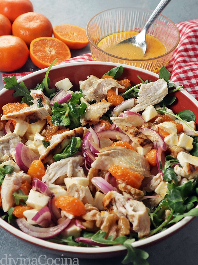 ensalada de pollo y naranja o mandarina ensalada de pollo y naranja o mandarina