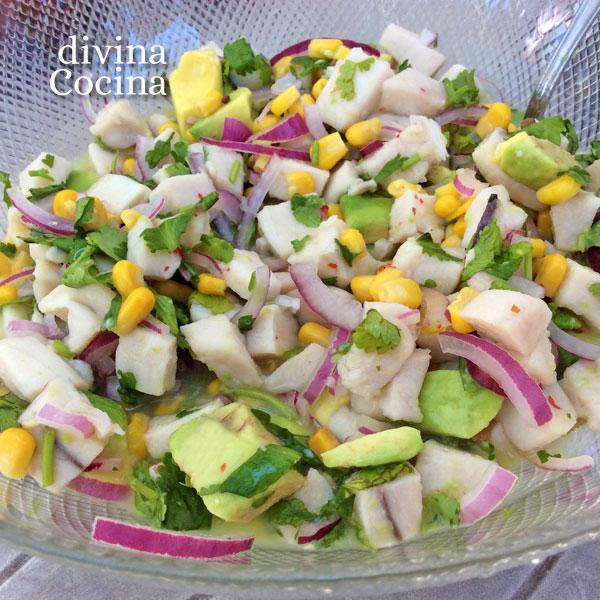 Ensalada de ceviche