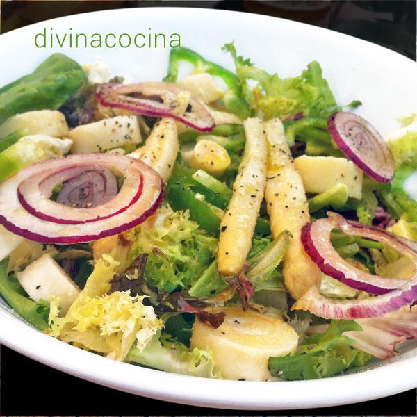 ensalada verde con vinagreta de limón ensalada verde con vinagreta de limón