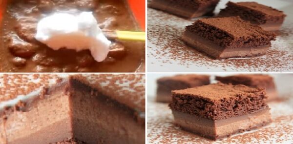 Es pura magia esta torta magica de chocolate y ella encantó toda la red, Si te gusta dinos HOLA y dale a Me Gusta MIREN…