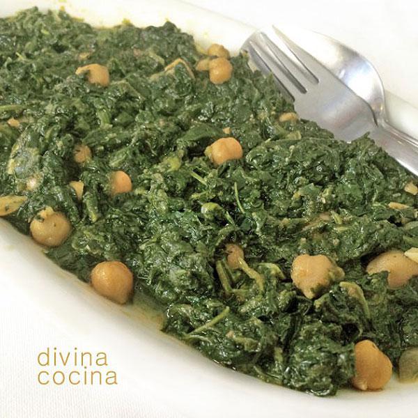 Espinacas con garbanzos Espinacas con garbanzos