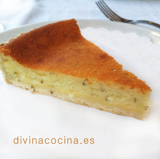 Flaó (pastel de queso y hierbabuena)